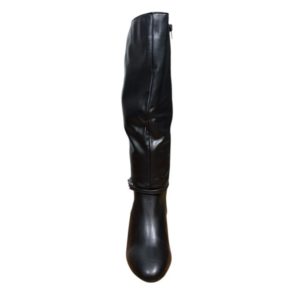 Karen Scott Hanna Dress Boots Women's | Black-Wide Calf | Size 6.5M | New W/Box